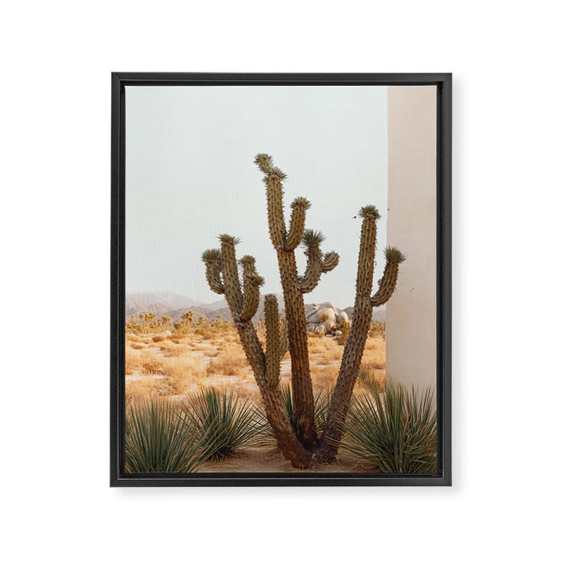 Sunset Cactus - Neutral Desert Wall Art Framed Canvas Print Gallery Image 6