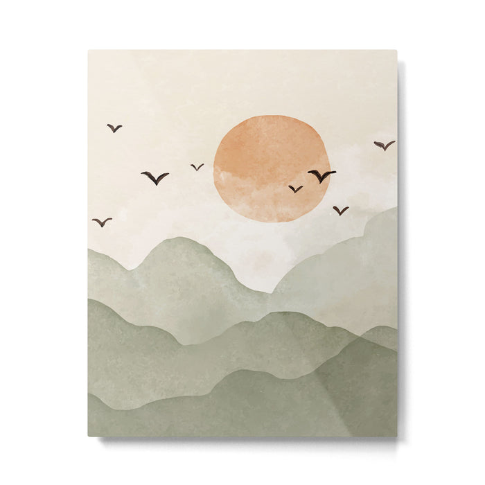 Sunset Migration Metal Print Gallery Image 1