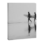 Surf Shadows - Monochrome Ocean Photography Canvas Print Gallery Image 6