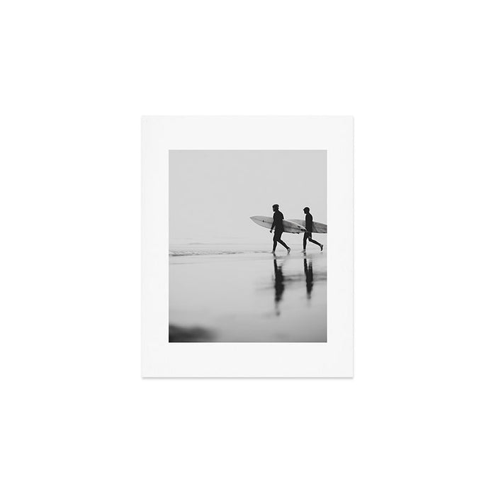 Surf Shadows - Monochrome Ocean Photography Art Print Gallery Image 1