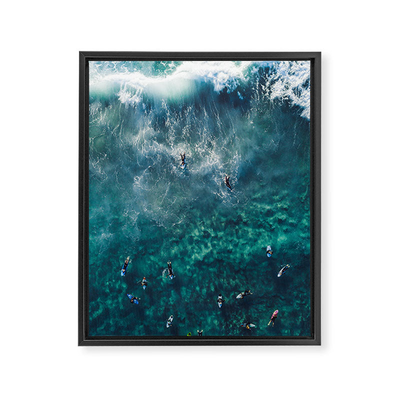Surfing in the Ocean 2 Framed Canvas Print Gallery Image 6