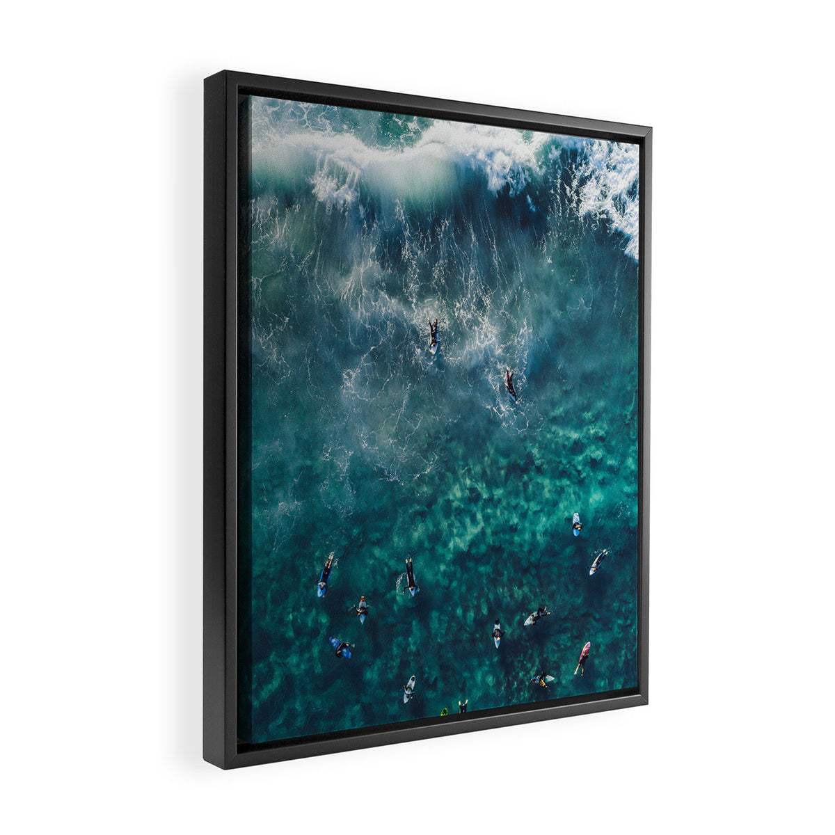 Surfing in the Ocean 2 Framed Canvas Print Gallery Image 2
