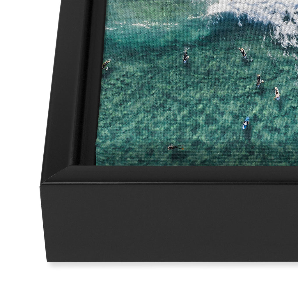 Surfing in the Ocean Framed Canvas Print Gallery Image 3