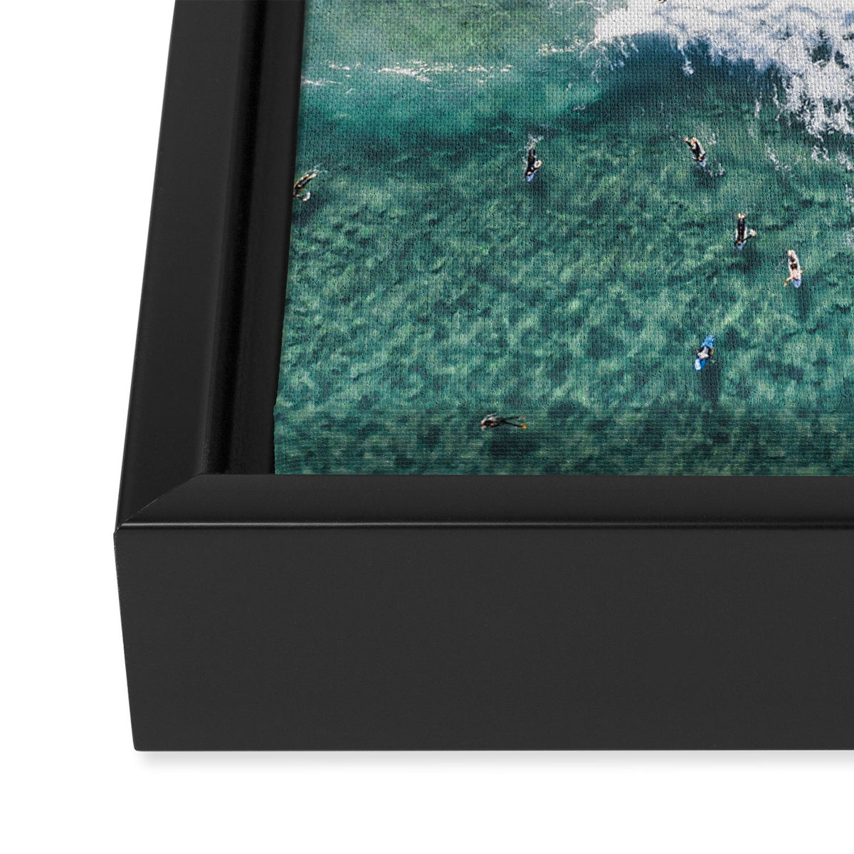 Surfing in the Ocean Framed Canvas Print Gallery Image 3