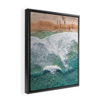 Surfing in the Ocean Framed Canvas Print Gallery Image 2