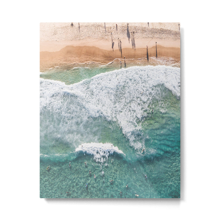 Surfing in the Ocean Metal Print Gallery Image 1