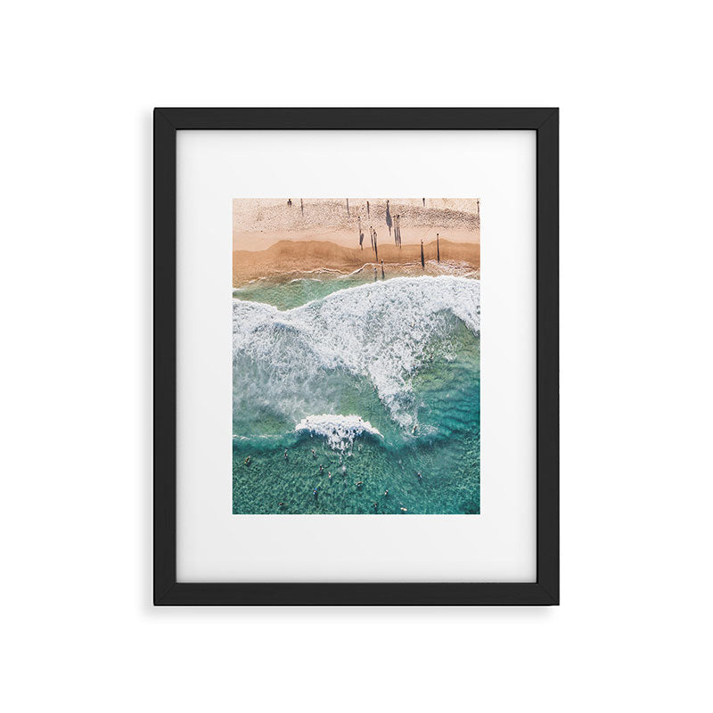 Surfing in the Ocean Framed Art Print Gallery Image 5