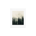 Thick pine forest in the descending mist Art Print Gallery Image 1