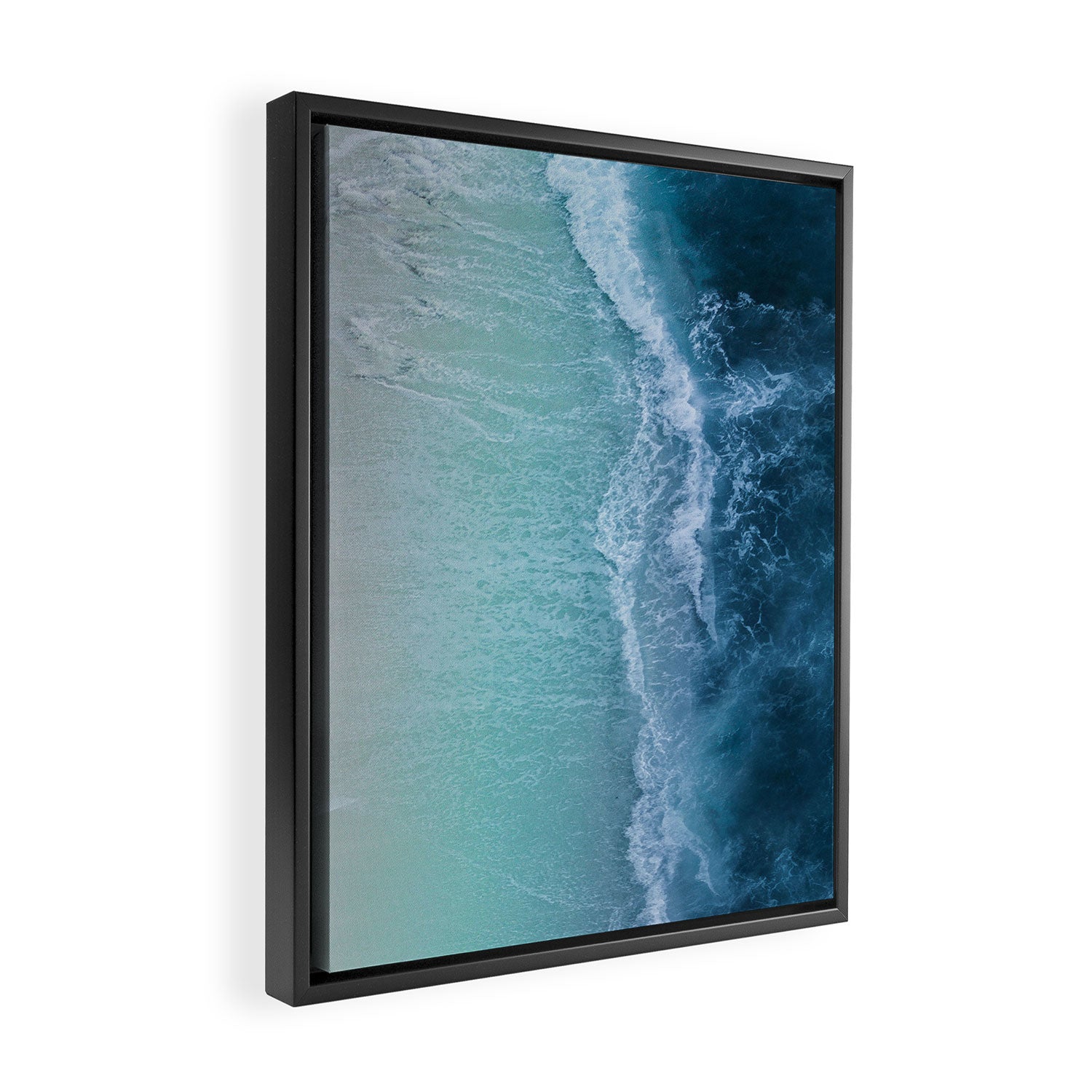 Turquoise Sea Framed Canvas Print Gallery Image 2