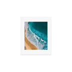 Turquoise Tides - Aerial View of Ocean Waves and Shore Art Print Gallery Image 1