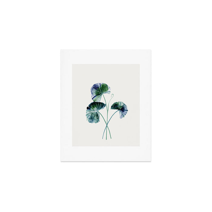 Water lily leaves Art Print Gallery Image 1
