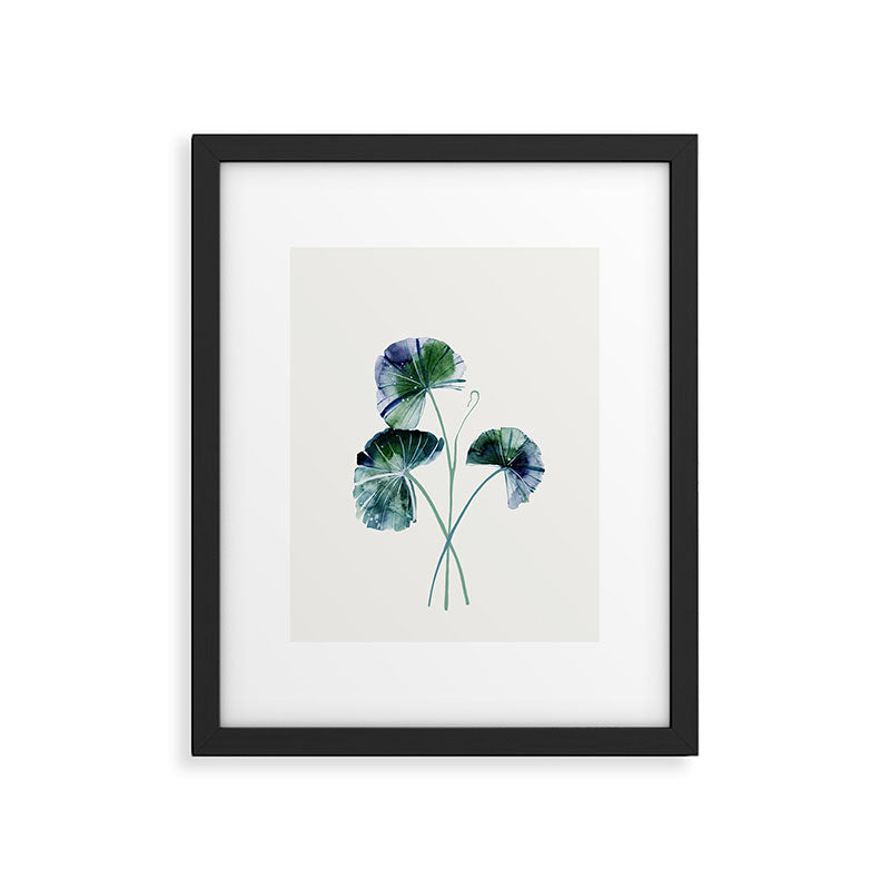 Water lily leaves Framed Art Print Gallery Image 5