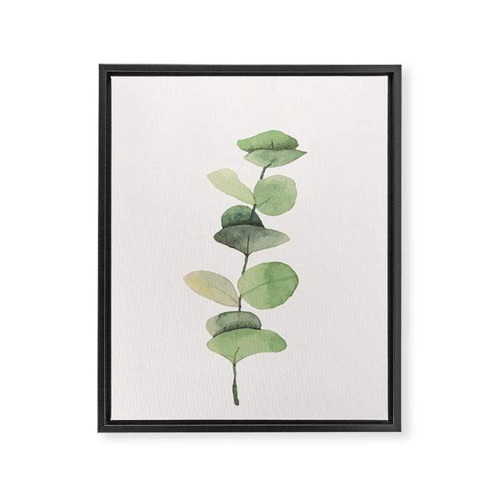Watercolor Eucalyptus Branch Framed Canvas Print Gallery Image 1