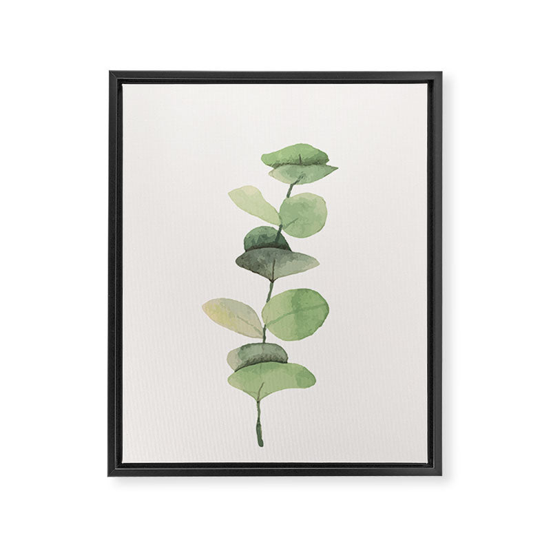 Watercolor Eucalyptus Branch Framed Canvas Print Gallery Image 6