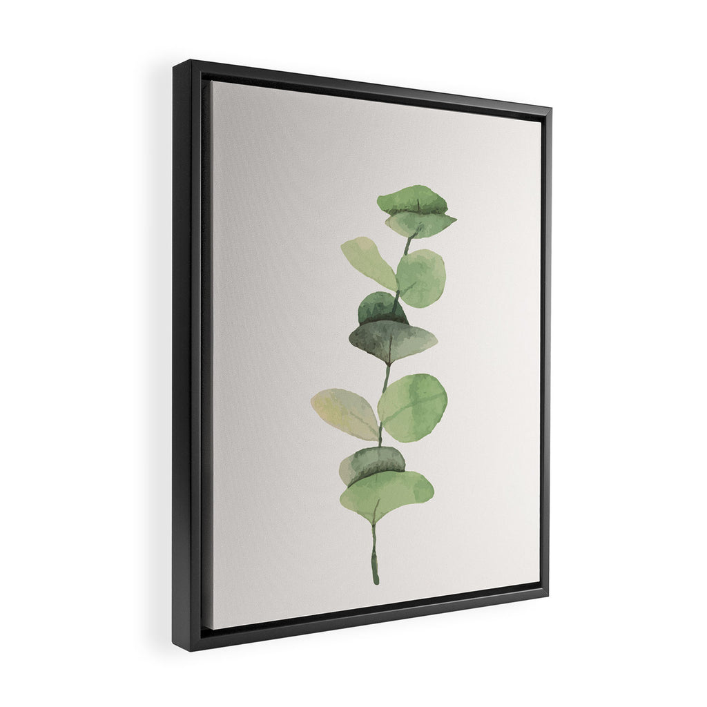 Watercolor Eucalyptus Branch Framed Canvas Print Gallery Image 2