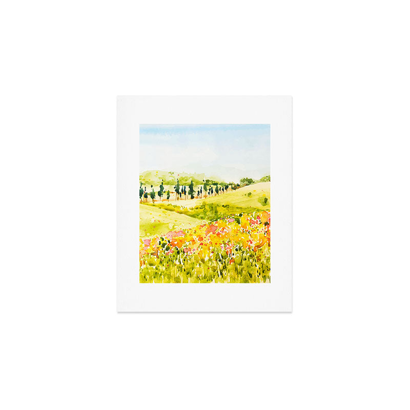 Watercolor Landscape Art Print Gallery Image 1