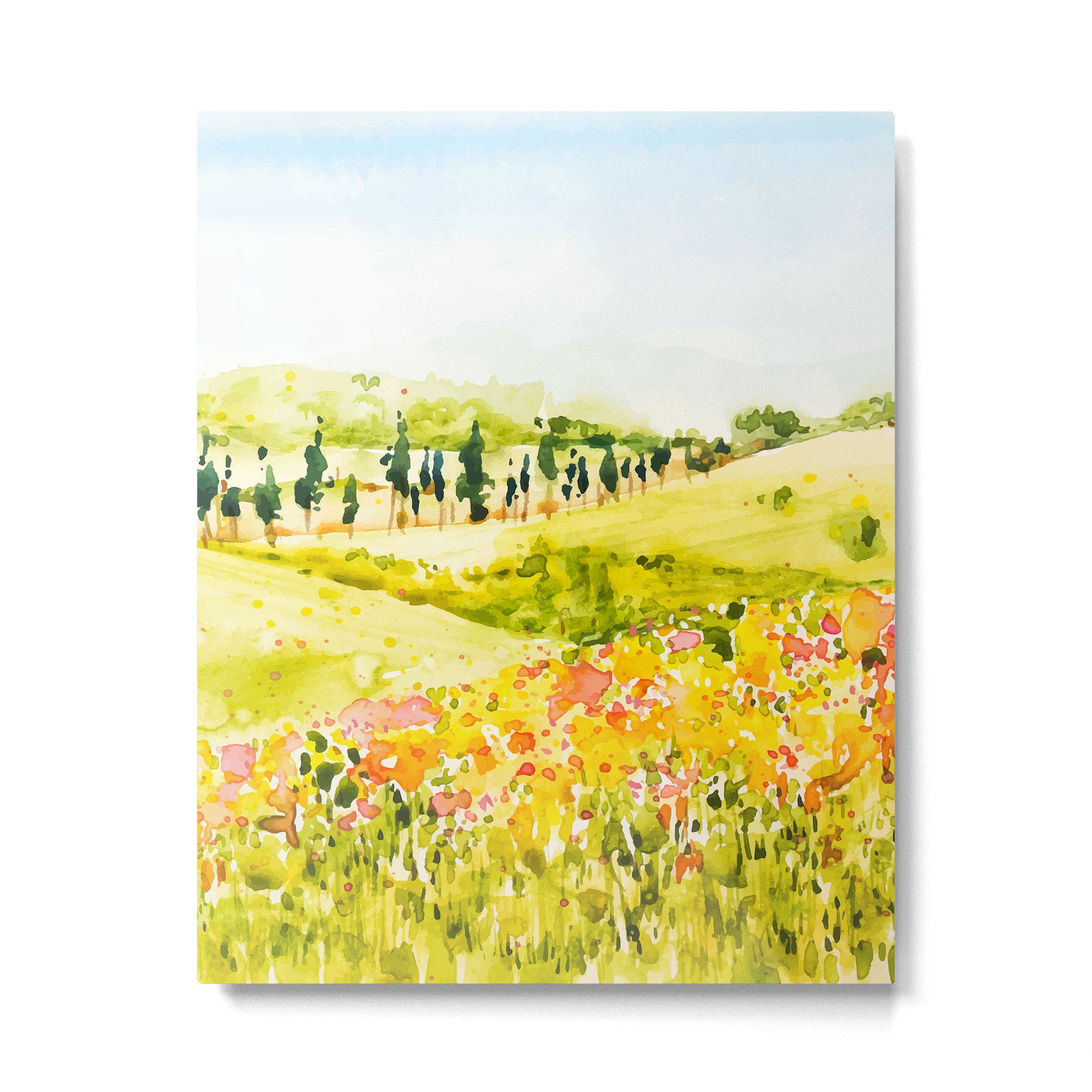 Watercolor Landscape Metal Print Gallery Image 6