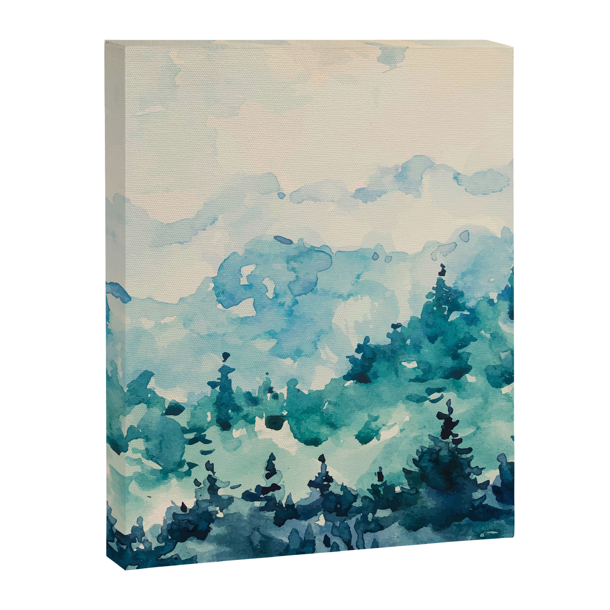 Watercolor Pine Trees 2 Canvas Print Gallery Image 8