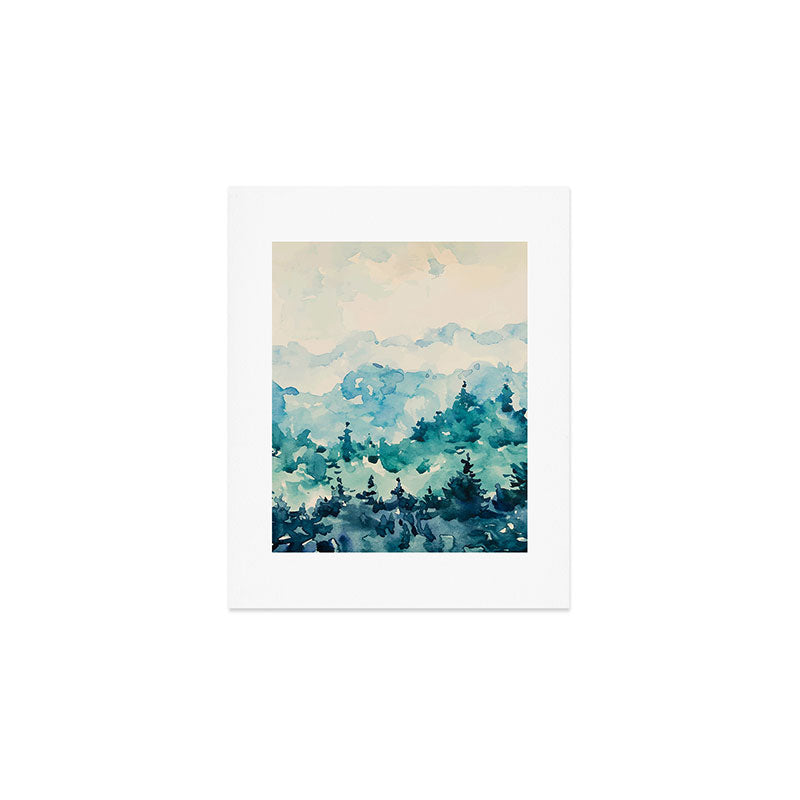 Watercolor Pine Trees 2 Art Print Gallery Image 1