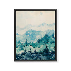 Watercolor Pine Trees 2 Framed Canvas Print Gallery Image 8