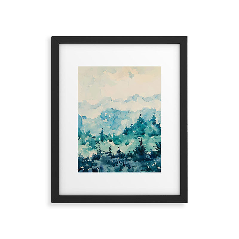 Watercolor Pine Trees 2 Framed Art Print Gallery Image 6