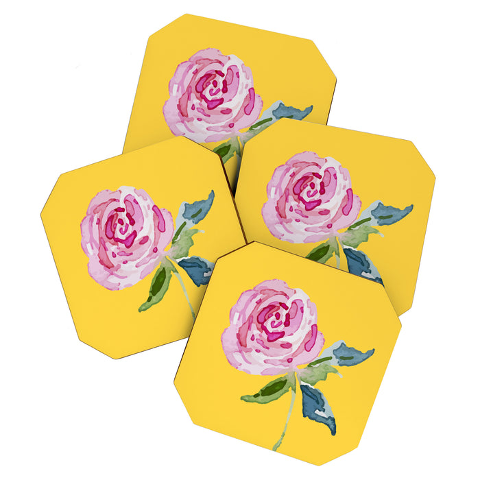 Watercolor Rose Coaster Gallery Image 1