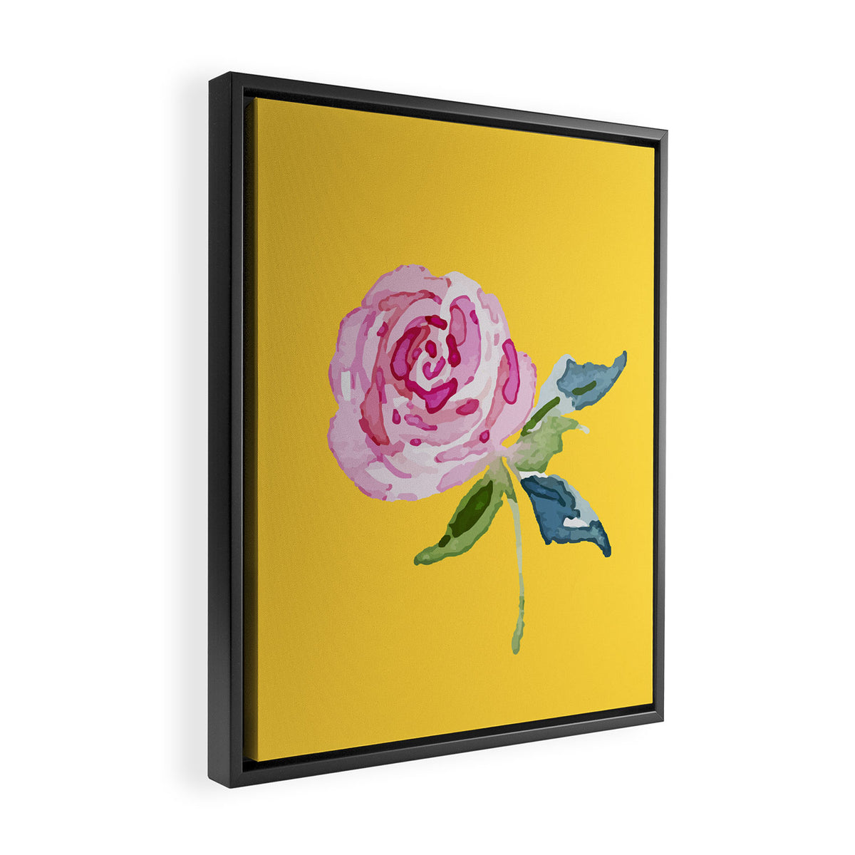 Watercolor Rose Framed Canvas Print Gallery Image 2