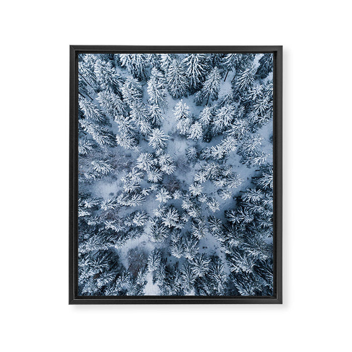 Winter Pine Forest Framed Canvas Print Gallery Image 1