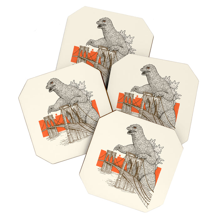 Godzilla vs. the Brooklyn Bridge Coaster Gallery Image 1