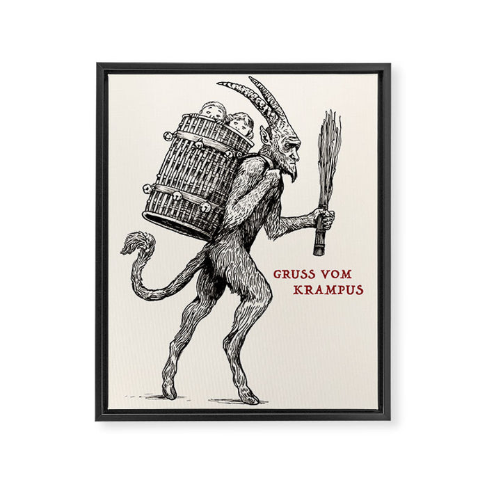 Gruss vom Krampus Framed Canvas Print Gallery Image 1