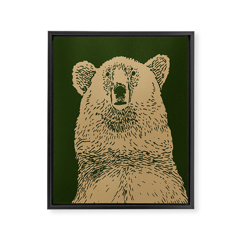 Kodiak Bear Framed Canvas Print Gallery Image 3