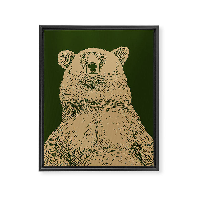 Kodiak Bear Framed Canvas Print Gallery Image 8