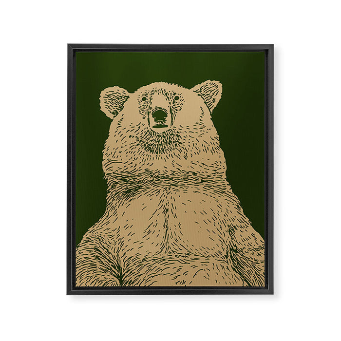Kodiak Bear Framed Canvas Print Gallery Image 1