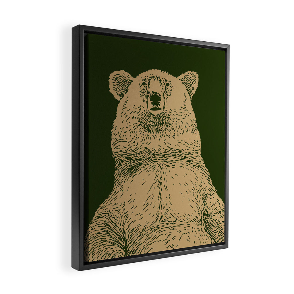 Kodiak Bear Framed Canvas Print Gallery Image 2
