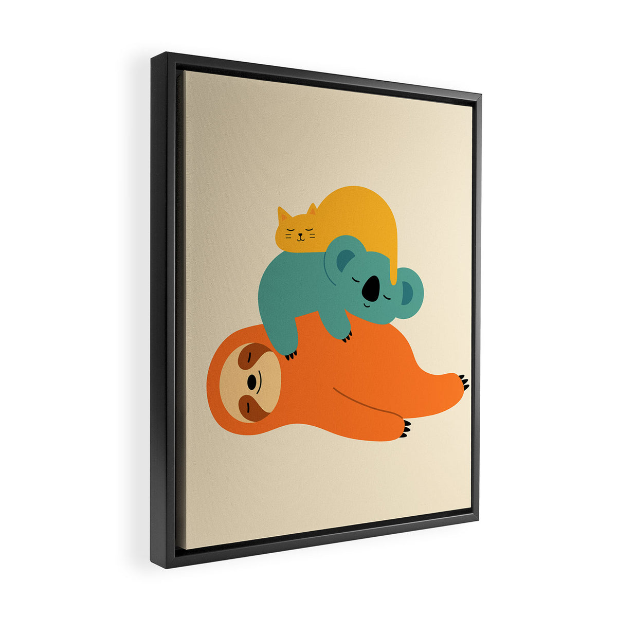 Being Lazy Framed Canvas Print Gallery Image 2