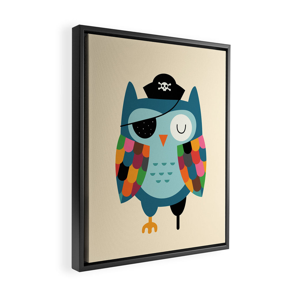 Captain Whooo Framed Canvas Print Gallery Image 2