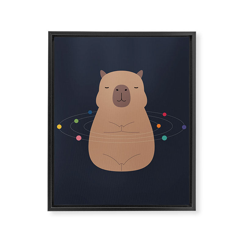 Capybara Universe Framed Canvas Print Gallery Image 6