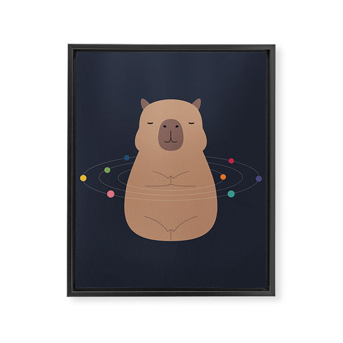 Capybara Universe Framed Canvas Print Gallery Image 1