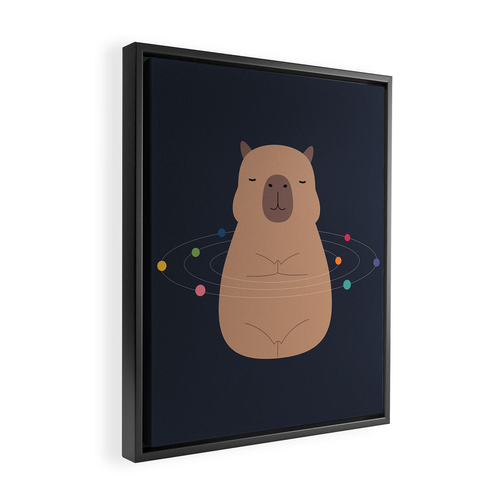 Capybara Universe Framed Canvas Print Gallery Image 2