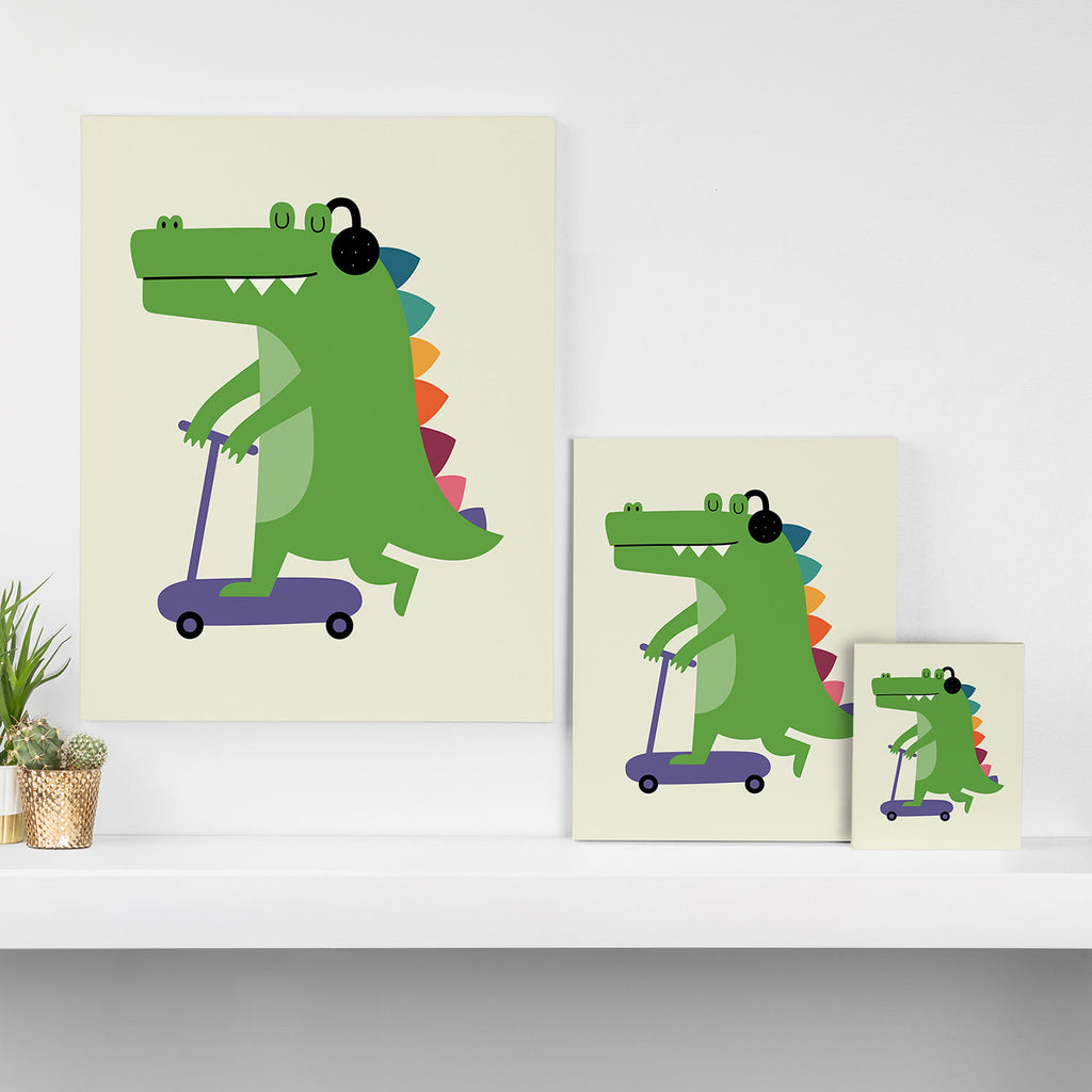 Croco Scooter Canvas Print Gallery Image 3
