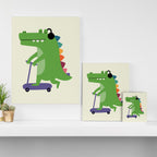 Croco Scooter Canvas Print Gallery Image 3