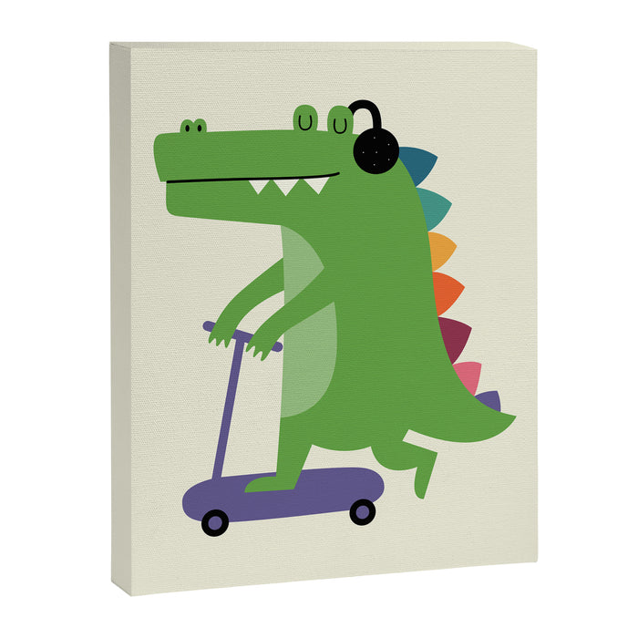 Croco Scooter Canvas Print Gallery Image 1