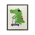 Croco Scooter Framed Canvas Print Gallery Image 6