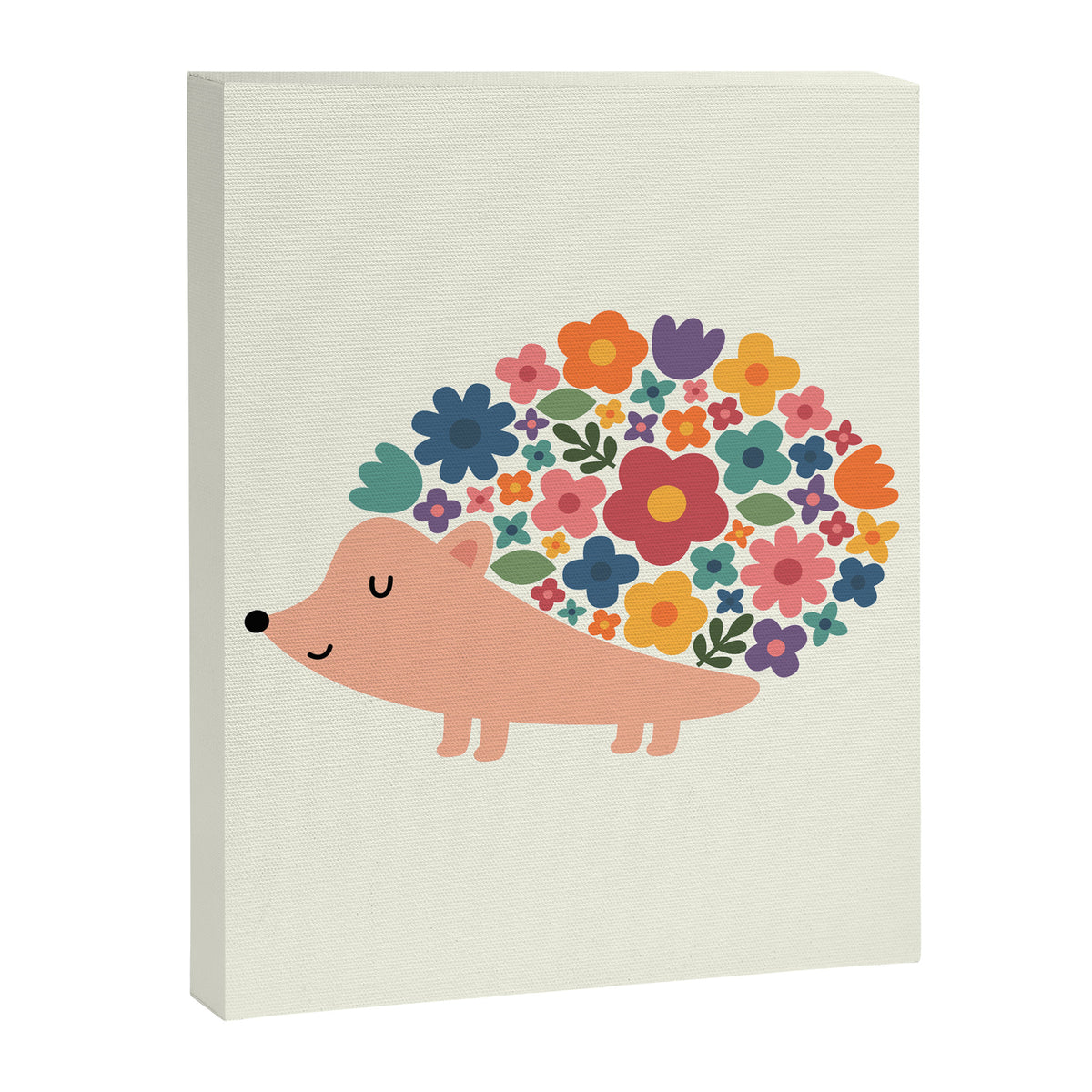 Floral Hedgehog Canvas Print Gallery Image 8