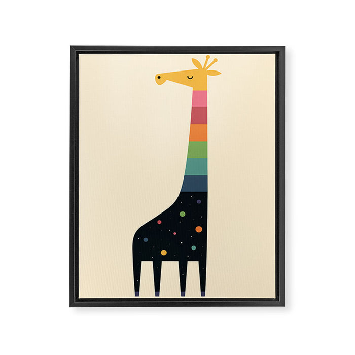 Galaxy Giraffe Framed Canvas Print Gallery Image 1