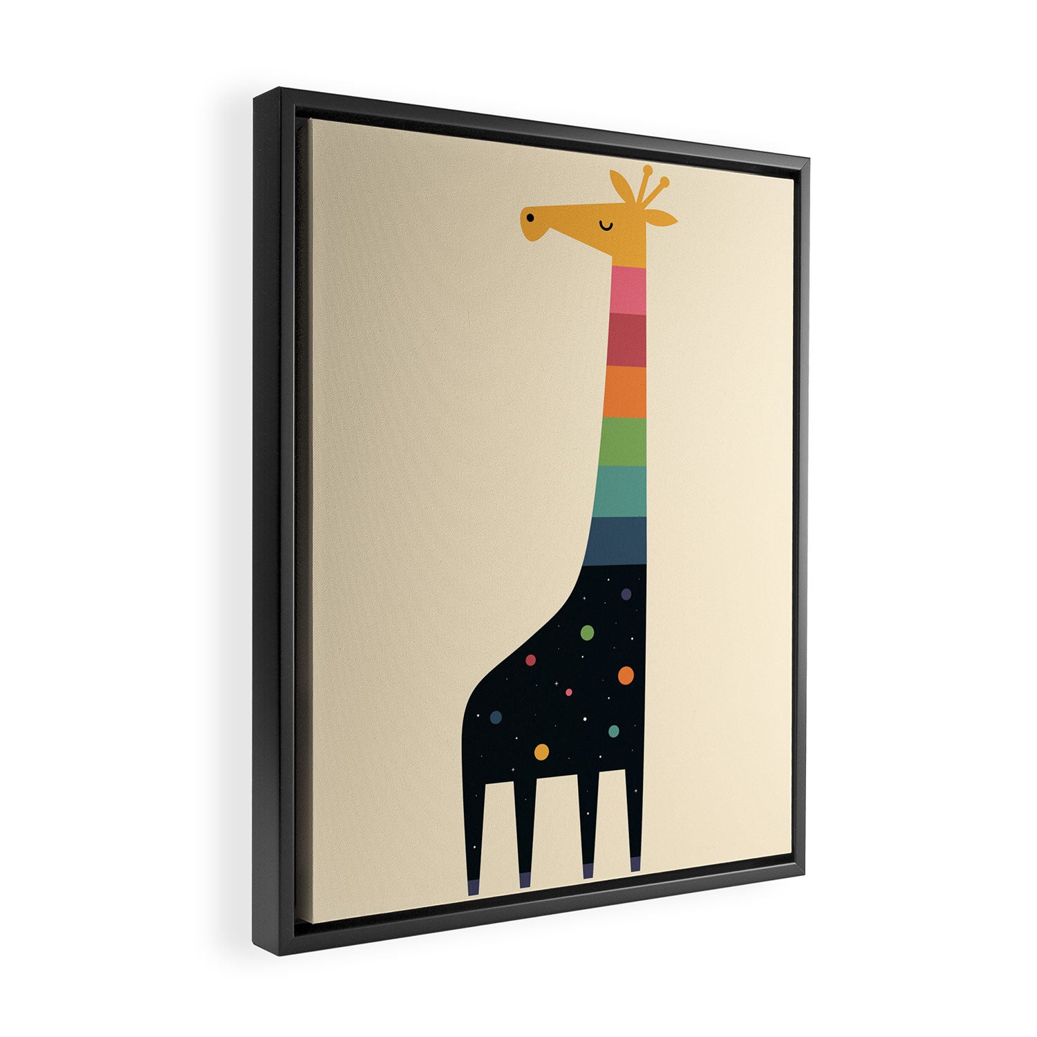 Galaxy Giraffe Framed Canvas Print Gallery Image 2