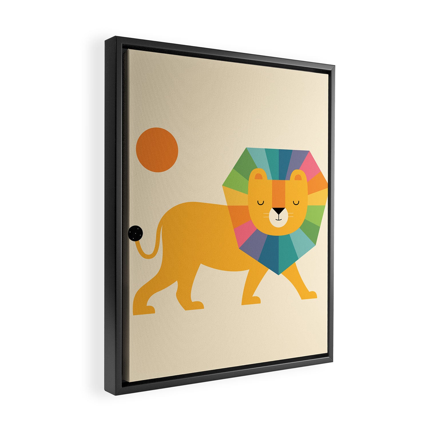 Lion Shine Framed Canvas Print Gallery Image 2