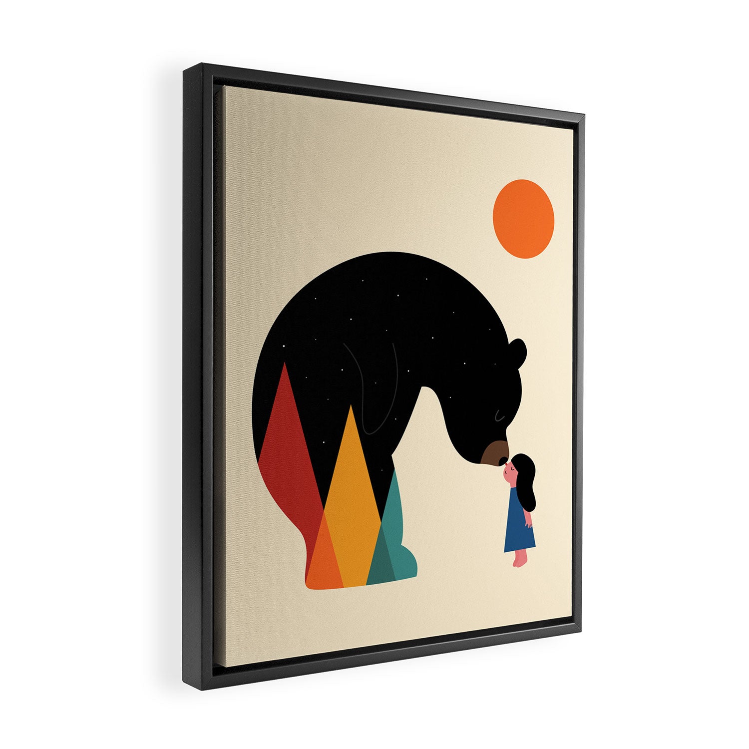 Nose To Nose Framed Canvas Print Gallery Image 2