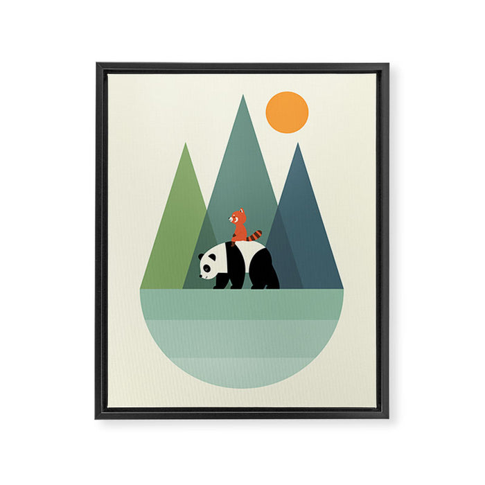 Panda Journey Framed Canvas Print Gallery Image 1