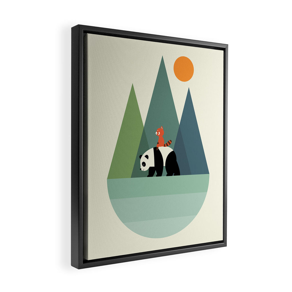 Panda Journey Framed Canvas Print Gallery Image 2
